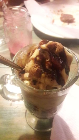 Nicecream and brownie   at Chana Plant Based in Medellin