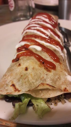 Vegan burrito  at Chana Plant Based in Medellin