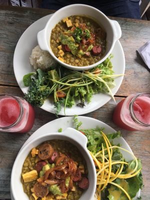 Lunch set menu.  at Chana Plant Based in Medellin