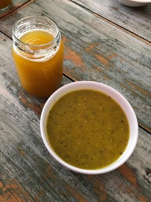 Cant remember what was in this soup but it was really good! at Chana Plant Based in Medellin