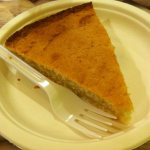 coconut-yogurt cake at La Gastronomia Veg in Turin