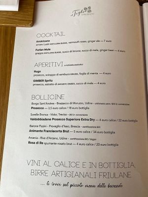 Menù 📃 at Al Tiglio Cucina Naturale in Moruzzo