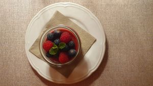 Cheescake ai lamponi at Al Tiglio Cucina Naturale in Moruzzo