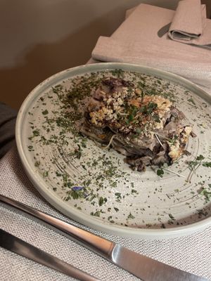 Radish lasagna  at Al Tiglio Cucina Naturale in Moruzzo