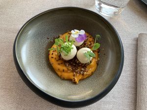 Pumpkin cream  at Al Tiglio Cucina Naturale in Moruzzo