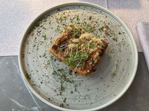 Lasagna  at Al Tiglio Cucina Naturale in Moruzzo