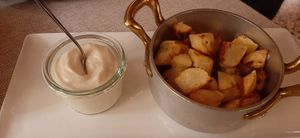 Patate saltate con veg mayo at Al Tiglio Cucina Naturale in Moruzzo