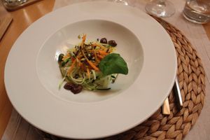 Courgetti at Al Tiglio Cucina Naturale in Moruzzo