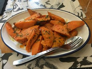 roasted sweet potatoes at Valentin in A Coruna