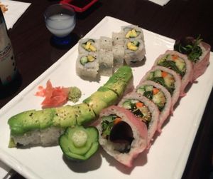 Veggie rolls at Happy Sushi in Logan