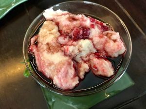 freshly made (!) semolina pudding at Mariposa in Nuremberg