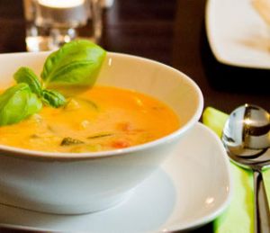 Frische Vorspeisensuppe - A fresh soup as a starter. at Mariposa in Nuremberg