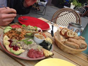 The amazing vegan breakfast!  at Geh Veg in Berlin