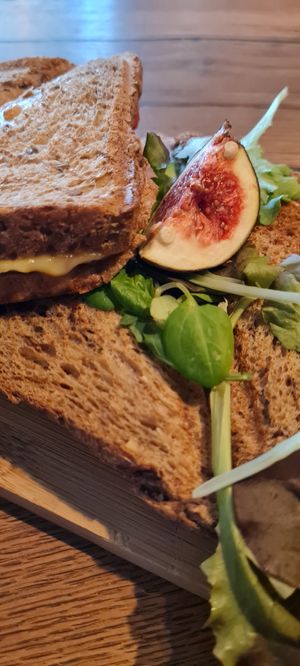 Toasts with dark bread at Geh Veg in Berlin