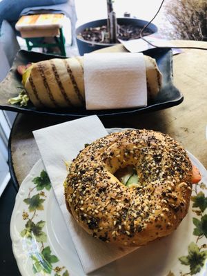 Wrap and bagel   at Geh Veg in Berlin