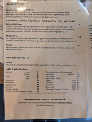 Menu - all day. at Geh Veg in Berlin
