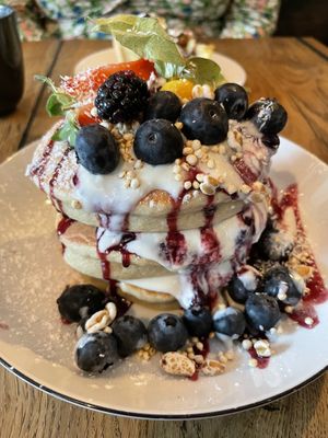 Blueberry pancakes  at Geh Veg in Berlin
