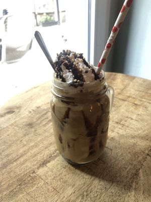 Iced peanut coffee   at Geh Veg in Berlin