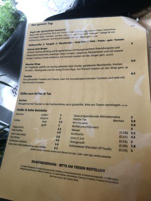 Menu   at Geh Veg in Berlin