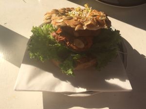 sweet potato bagel at Geh Veg in Berlin