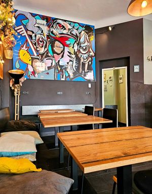 Seating indoors at Geh Veg in Berlin