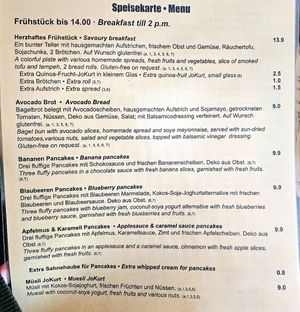 Brunch menu (only until 2pm) at Geh Veg in Berlin