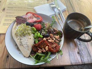 avocado sandwich (more like a plate!)😄 at Geh Veg in Berlin