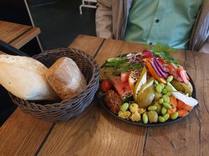 Breakfast platter at Geh Veg in Berlin