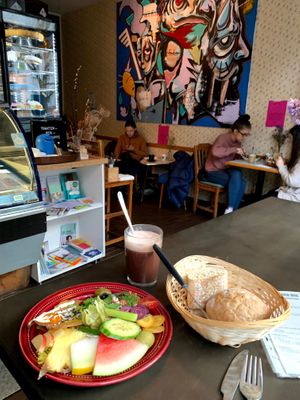The cosy and alternative geh-veg cafe at Geh Veg in Berlin