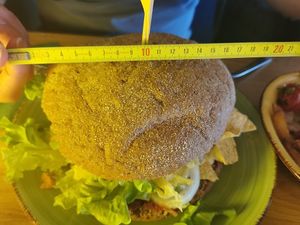 18 cm megagroßer Burger at Vegano in Gross-gerau