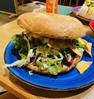 Nacho-Burger at Vegano in Gross-gerau