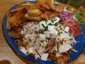 Gyros mit Veta und Selbst gemachten Pommes at Vegano in Gross-gerau