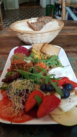 Breakfast platter.  at Valladares in Berlin