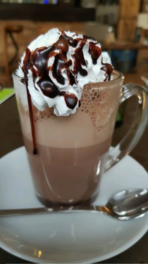 Hot Chocolate with vegan cream  at Valladares in Berlin