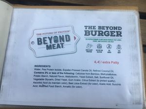 the menu  at Valladares in Berlin