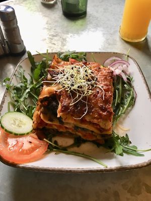 Spinach lasagne at Valladares in Berlin