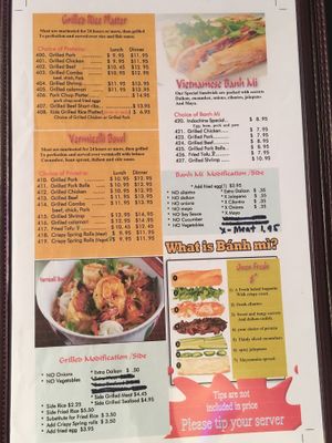 Indochine Menu, 3 at Indochine in Baltimore