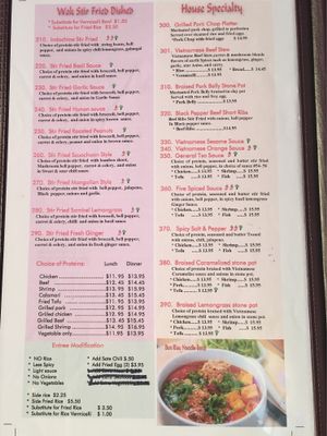 Indochine Menu, 6 at Indochine in Baltimore