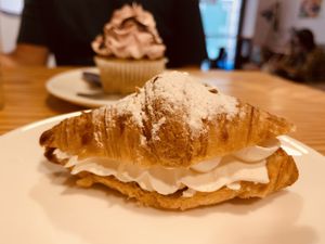 Mini croissant with cream  at Bohemian Lane in Bilbao