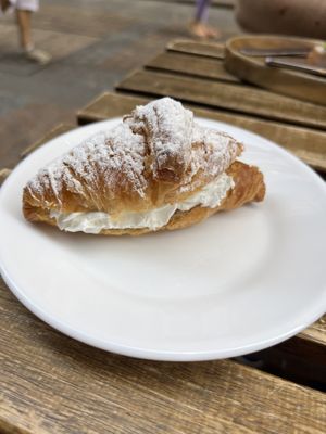 Whipped cream mini croissant  at Bohemian Lane in Bilbao