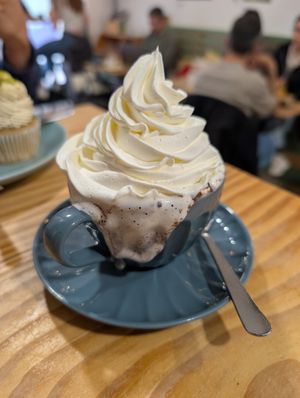 Hot chocolate with nata 😻 at Bohemian Lane in Bilbao