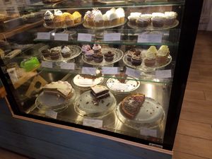 Cakes selection at Bohemian Lane in Bilbao
