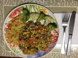 jerk chicken at Just 4 U Vegan Market in Fitzgerald