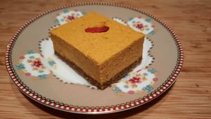 Pompoentaart, glutenvrij at Crudo in Nijmegen