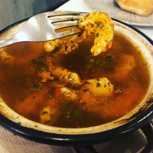 Vegan Gambas (vegetal shrimps)  at El Oju in Granada