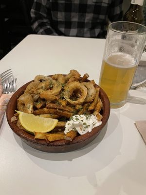Vegan calamares   at El Oju in Granada
