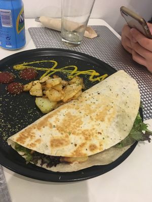 Taco with Tortilla Espanola at El Oju in Granada