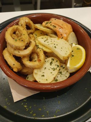 "Calamares" (fake fried squids) at El Oju in Granada