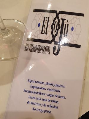 Menu at El Oju in Granada