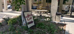 Outside at Appu's Cafe in Long Beach